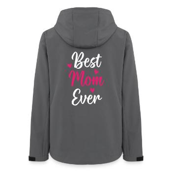 Beste Mutter aller Zeiten - Frauen Recycelte Softshelljacke von Stanley/Stella - Anthrazit - Hinten - AI Model Female 172 light (172cm)