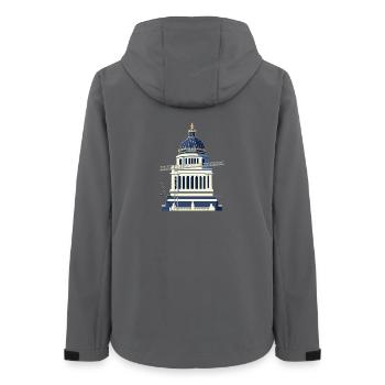 of Justice - Women’s Recycled Softshell Jacket by Stanley/Stella - anthracite - Back - AI Model Female 172 light (172cm)