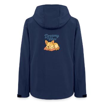 Dreamy Vibes - Amour de chien - Fluffy & Cheeky - Veste softshell femme recyclée Stanley/Stella - marine - Dos - AI Model Female 172 light (172cm)