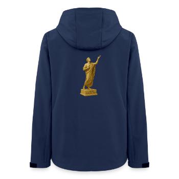 Himmlische Hoffnungskunst Statue - Frauen Recycelte Softshelljacke von Stanley/Stella - Navy - Hinten - AI Model Female 172 light (172cm)