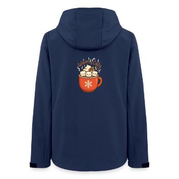 Warm cocoa with marshmallows - Women’s Recycled Softshell Jacket by Stanley/Stella - navy - Back - AI Model Female 172 light (172cm)