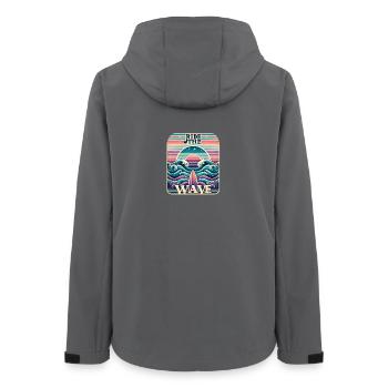 Surfer sur la vague - Veste softshell femme recyclée Stanley/Stella - charbon - Dos - AI Model Female 172 light (172cm)