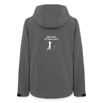 Mein Ziel ist dein Loch - Frauen Recycelte Softshelljacke von Stanley/Stella - Anthrazit - Hinten - AI Model Female 172 light (172cm)