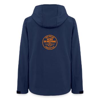 FPV Pilot Acro Freestyle Design - Frauen Recycelte Softshelljacke von Stanley/Stella - Navy - Hinten - AI Model Female 172 light (172cm)