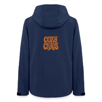 COZY_CHAOS - Frauen Recycelte Softshelljacke von Stanley/Stella - Navy - Hinten - AI Model Female 172 light (172cm)