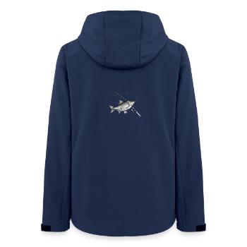Rotauge Plötze Fisch Rute Angeln Ink - Frauen Recycelte Softshelljacke von Stanley/Stella - Navy - Hinten - AI Model Female 172 light (172cm)