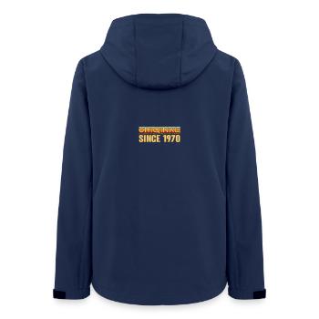 Original Since 1970 Retro Logo - Women’s Recycled Softshell Jacket by Stanley/Stella - navy - Back - AI Model Female 172 light (172cm)