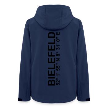 BIELEFELD Koordinaten Schüco Arena DSC - Frauen Recycelte Softshelljacke von Stanley/Stella - Navy - Hinten - AI Model Female 172 light (172cm)