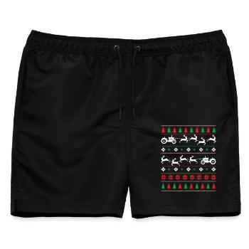 Landwirt - Ugly Christmas - Männer Badeshorts - Schwarz - Vorne - AI Model Male 178 light (178cm)