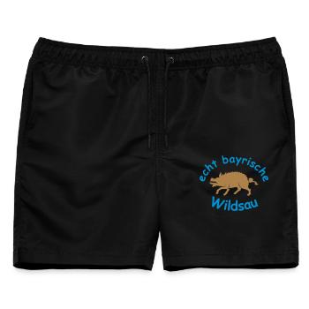 Bayern - Männer Badeshorts - Schwarz - Vorne - AI Model Male 178 light (178cm)