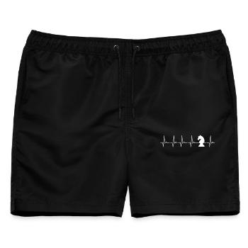 Schach - Männer Badeshorts - Schwarz - Vorne - AI Model Male 178 light (178cm)