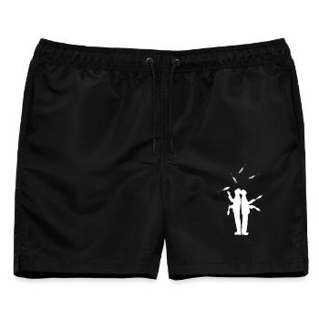 jongleur jonglieren jonglage Artistik hobby - Männer Badeshorts - Schwarz - Vorne - AI Model Male 178 light (178cm)