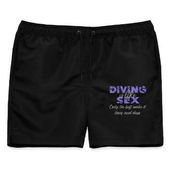 Sport tauchen Taucher Geschenk - Männer Badeshorts - Schwarz - Vorne - AI Model Male 178 light (178cm)