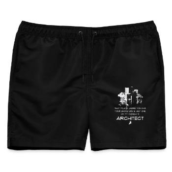 Architekten Architekten - Männer Badeshorts - Schwarz - Vorne - AI Model Male 178 light (178cm)