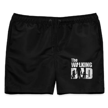 Vatertag The Walking Dad - Männer Badeshorts - Schwarz - Vorne - AI Model Male 178 light (178cm)