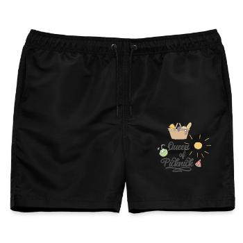 Picknick - Männer Badeshorts - Schwarz - Vorne - AI Model Male 178 light (178cm)