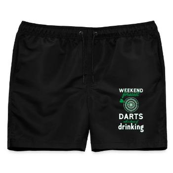 Darts Dart - Männer Badeshorts - Schwarz - Vorne - AI Model Male 178 light (178cm)