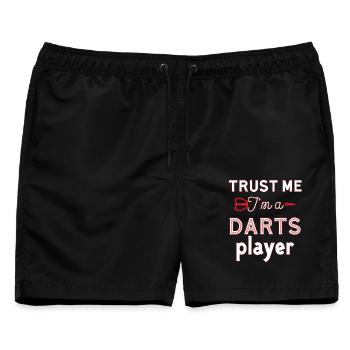 Darts Dart - Männer Badeshorts - Schwarz - Vorne - AI Model Male 178 light (178cm)