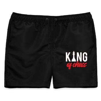 Schach Brettspiel - Männer Badeshorts - Schwarz - Vorne - AI Model Male 178 light (178cm)