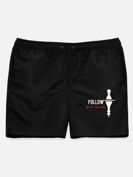 Schach - Männer Badeshorts - Schwarz
