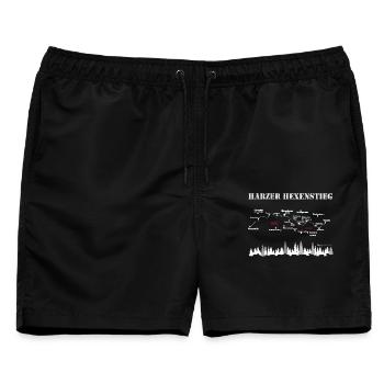 Harzer Hexenstieg - Männer Badeshorts - Schwarz - Vorne - AI Model Male 178 light (178cm)