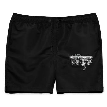 dmxcat - Männer Badeshorts - Schwarz - Vorne - AI Model Male 178 light (178cm)
