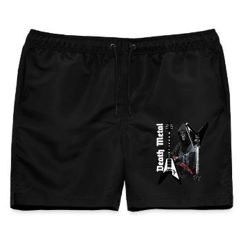Musik Heavy Metal Black Metal deaht metal Skull - Männer Badeshorts - Schwarz - Vorne - AI Model Male 178 light (178cm)