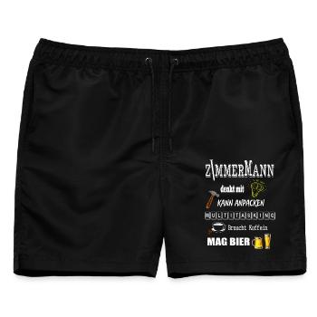 Zimmermann - Männer Badeshorts - Schwarz - Vorne - AI Model Male 178 light (178cm)