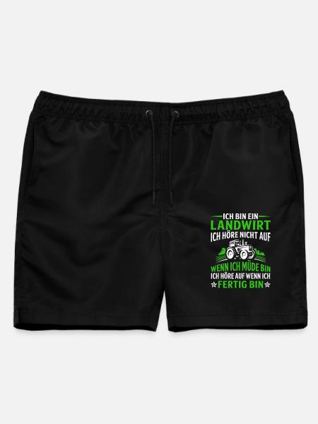 Ich bin ein Landwirt - Männer Badeshorts - Schwarz