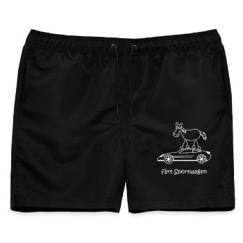 färt Sportwagen, fährt schnell, Raser, Pferd Auto - Männer Badeshorts - Schwarz - Vorne - AI Model Male 178 light (178cm)