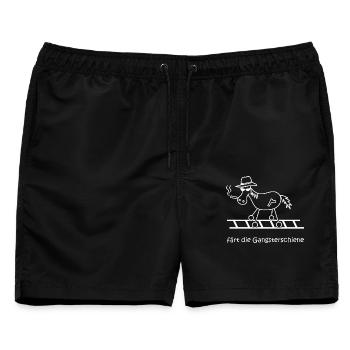 färt die Gangsterschiene Gangster Verbrecher Pferd - Männer Badeshorts - Schwarz - Vorne - AI Model Male 178 light (178cm)