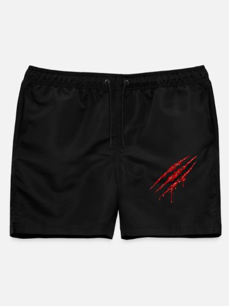 Swirly Claw Marks - Männer Badeshorts - Schwarz