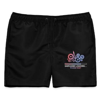 Computer - Männer Badeshorts - Schwarz - Vorne - AI Model Male 178 light (178cm)