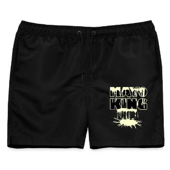 Mayo King - Mayonnaise verschüttet - Männer Badeshorts - Schwarz - Vorne - AI Model Male 178 light (178cm)