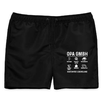 Opa Enkelkinder GmbH - Männer Badeshorts - Schwarz - Vorne - AI Model Male 178 light (178cm)