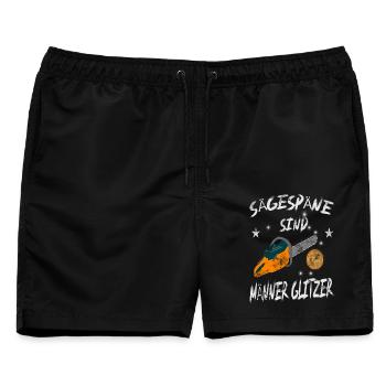 Sägespäne sind Männer Glitzer - Männer Badeshorts - Schwarz - Vorne - AI Model Male 178 light (178cm)