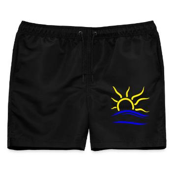 Naturismus Symbol - Männer Badeshorts - Schwarz - Vorne - AI Model Male 178 light (178cm)