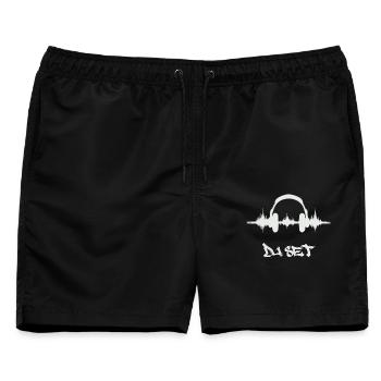 Der DJ - Männer Badeshorts - Schwarz - Vorne - AI Model Male 178 light (178cm)