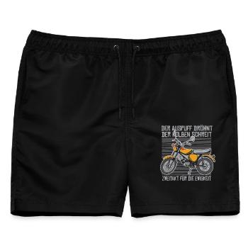 Ost Moped S51 - Männer Badeshorts - Schwarz - Vorne - AI Model Male 178 light (178cm)