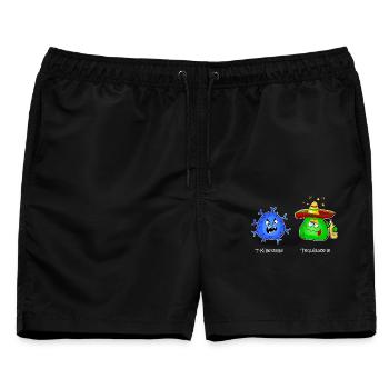T-Killer Zelle, Immunsystem, Virus Tequila T-Zelle - Männer Badeshorts - Schwarz - Vorne - AI Model Male 178 light (178cm)