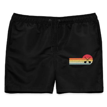 Dart Darts Dartspieler Darten - Männer Badeshorts - Schwarz - Vorne - AI Model Male 178 light (178cm)
