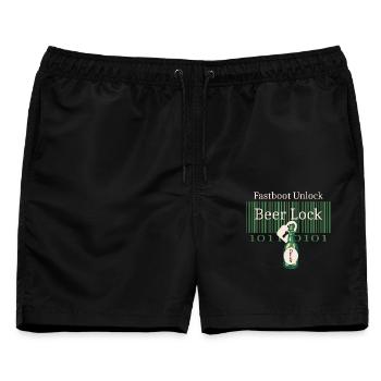 Hacker Bier Schloss - Männer Badeshorts - Schwarz - Vorne - AI Model Male 178 light (178cm)