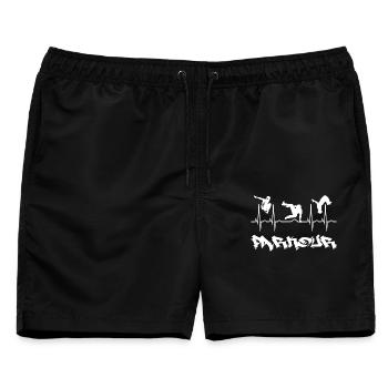 Parkour - Männer Badeshorts - Schwarz - Vorne - AI Model Male 178 light (178cm)