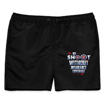Bogenschütze - Männer Badeshorts - Schwarz - Vorne - AI Model Male 178 light (178cm)