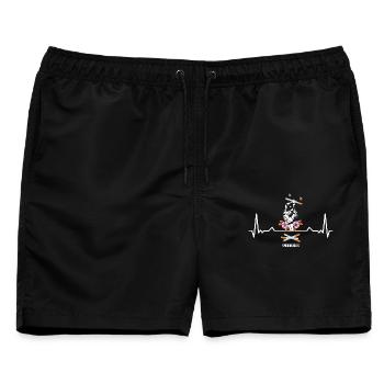 Rauchen kann tödlich sein - Männer Badeshorts - Schwarz - Vorne - AI Model Male 178 light (178cm)