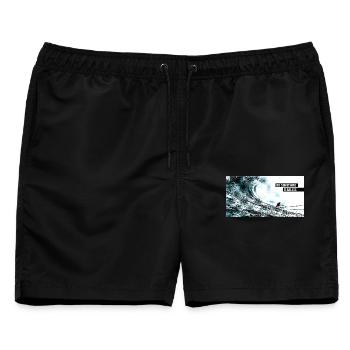 Do Something Fearless – Neues wagen - Männer Badeshorts - Schwarz - Vorne - AI Model Male 178 light (178cm)