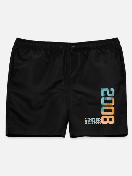 18. GEBURTSTAG LIMITED EDITION 2008 - Männer Badeshorts - Schwarz