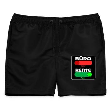 Abschiedsgeschenke für Rentner - RENTE - Männer Badeshorts - Schwarz - Vorne - AI Model Male 178 light (178cm)