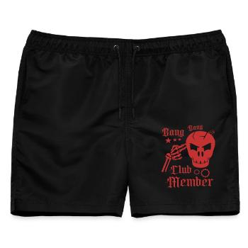 Bang Bang Club Mitglied - Männer Badeshorts - Schwarz - Vorne - AI Model Male 178 light (178cm)
