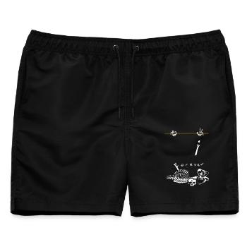Street Workout - Männer Badeshorts - Schwarz - Vorne - AI Model Male 178 light (178cm)